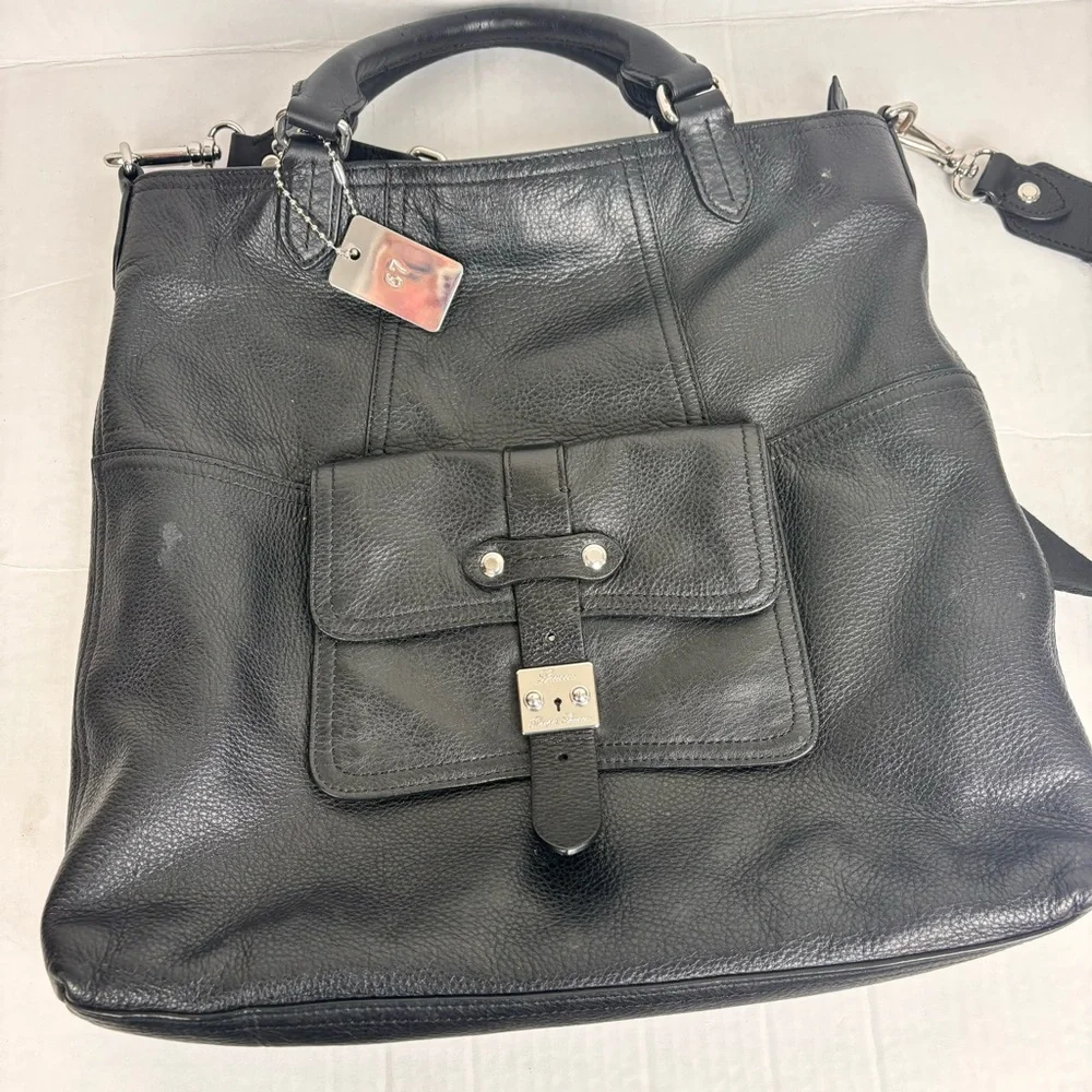 Rare RALPH LAUREN Governors Lodge bag in black leather-LG crossbody messenger
